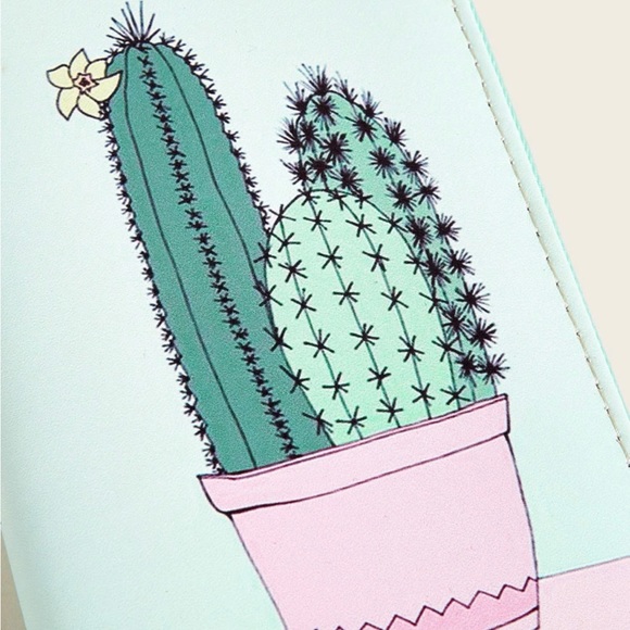 Cactus Wallet - H 3.9 x L 7.5 x W 0.8 - Picture 4 of 4